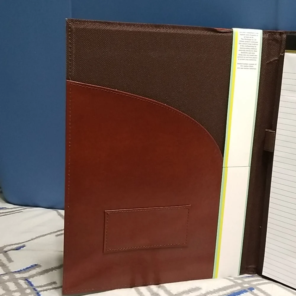 - New Brown Markings Padfolio with pad and pen